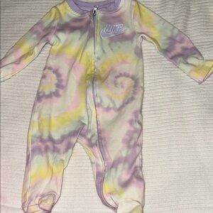 Nike Purple and Yellow Footies One Piece